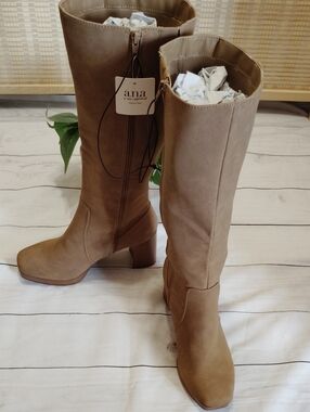 Block Heel Thigh High Boots